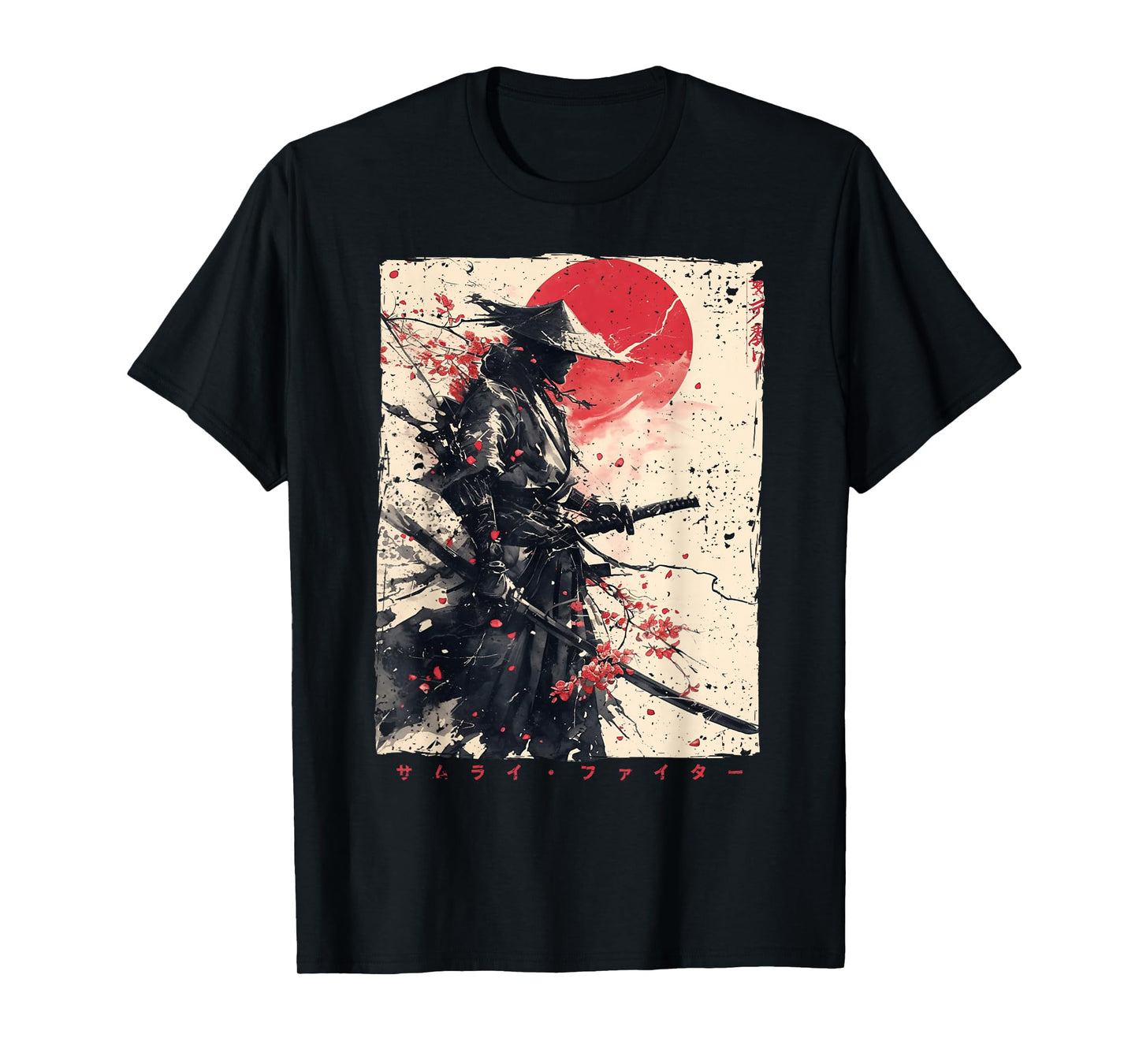 Japan Samurai Warrior Fighter Ukiyo Ink Artwork Samurai T-Shirt