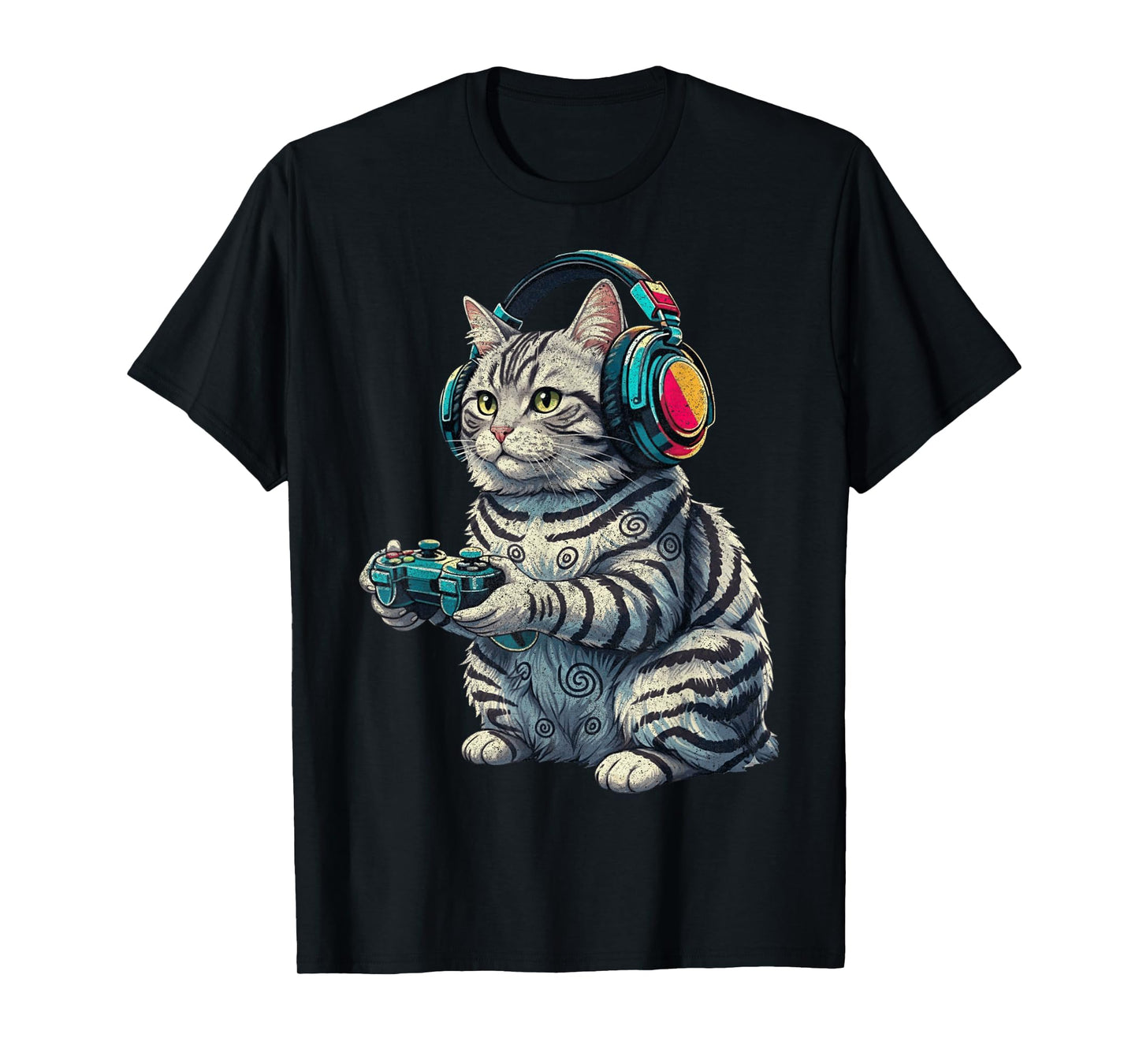 Funny Cat Video Games for Gamer T-Shirt