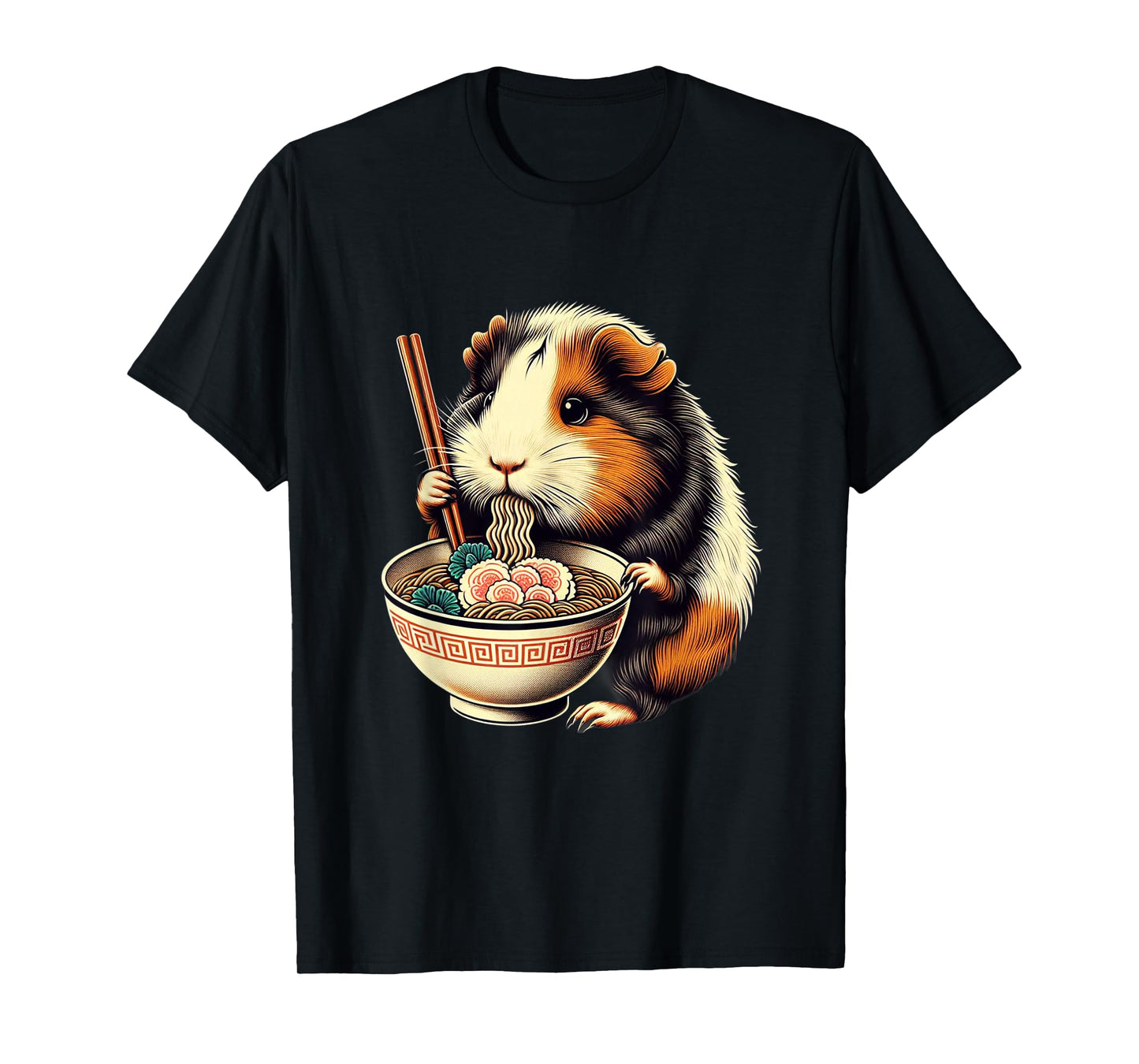 Guinea Pig Ramen Kawaii Neko Japanese Noodles Aesthetic T-Shirt