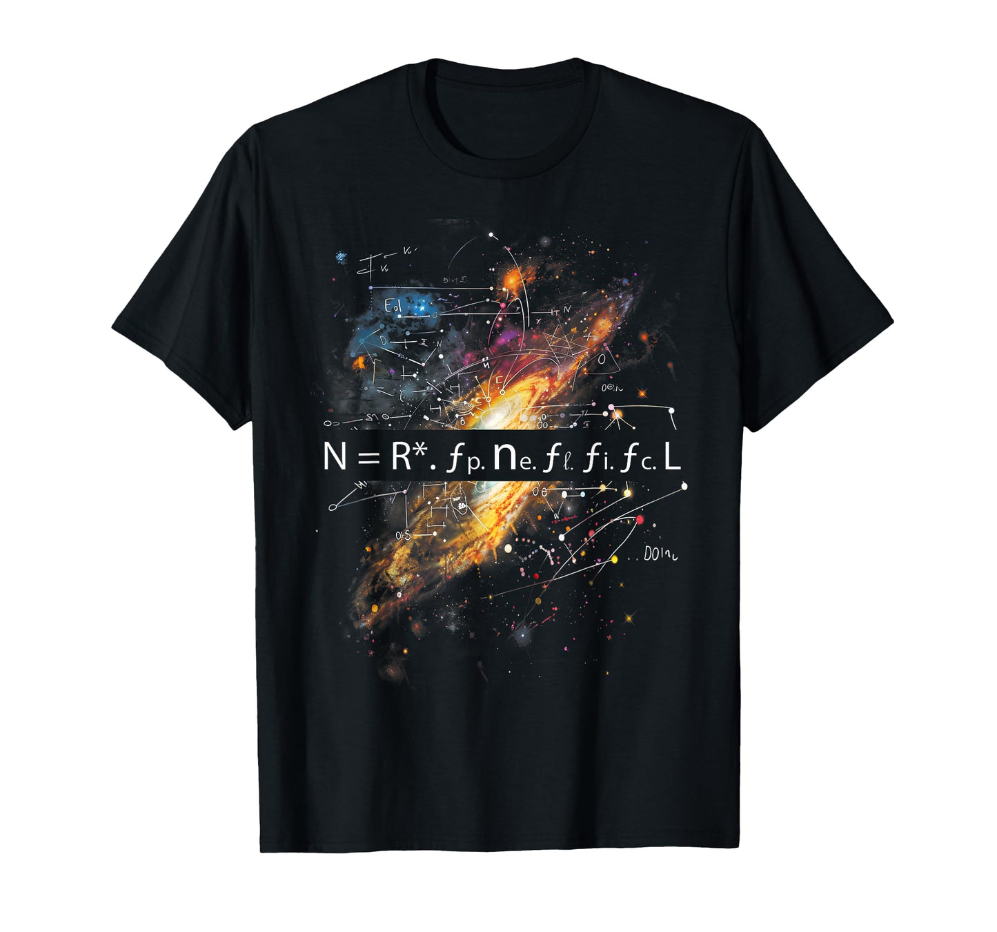 Drake Equation Estimation of Alien Civilizations T-Shirt