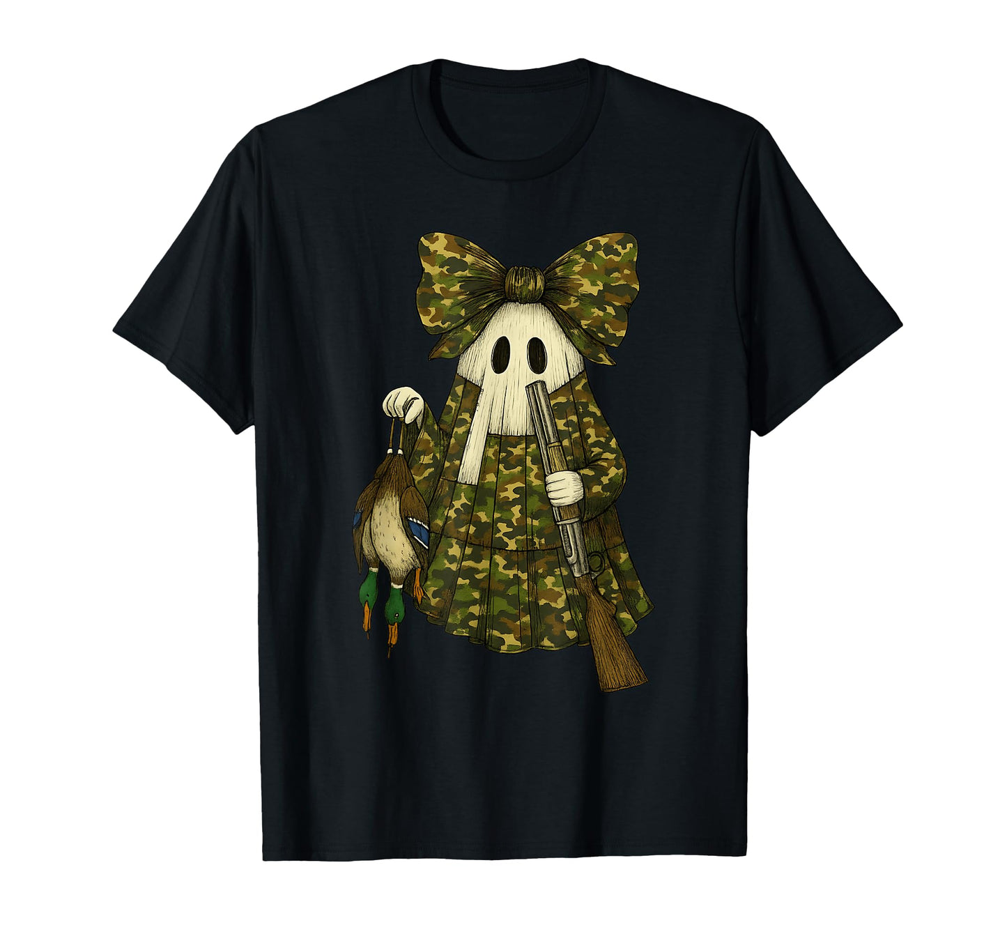 Hunting Camo Ghost Patchwork Duck Hunting Coquette T-Shirt
