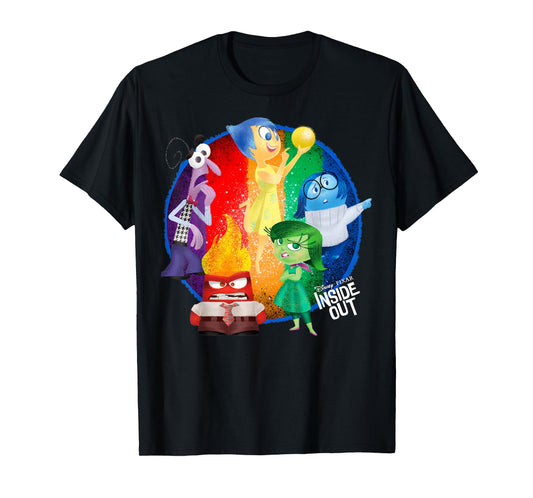 Disney Pixar Inside Out Colorful Circle Group Shot T-Shirt T-Shirt