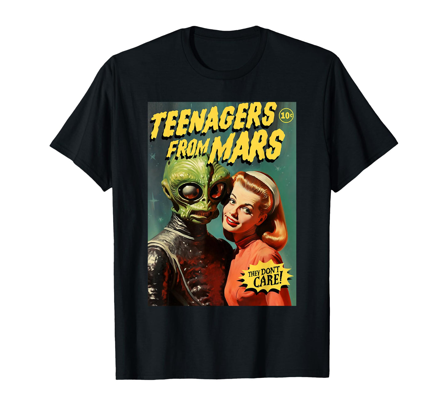 Teenagers From Mars 1950s Horror Comic Cover T-Shirt