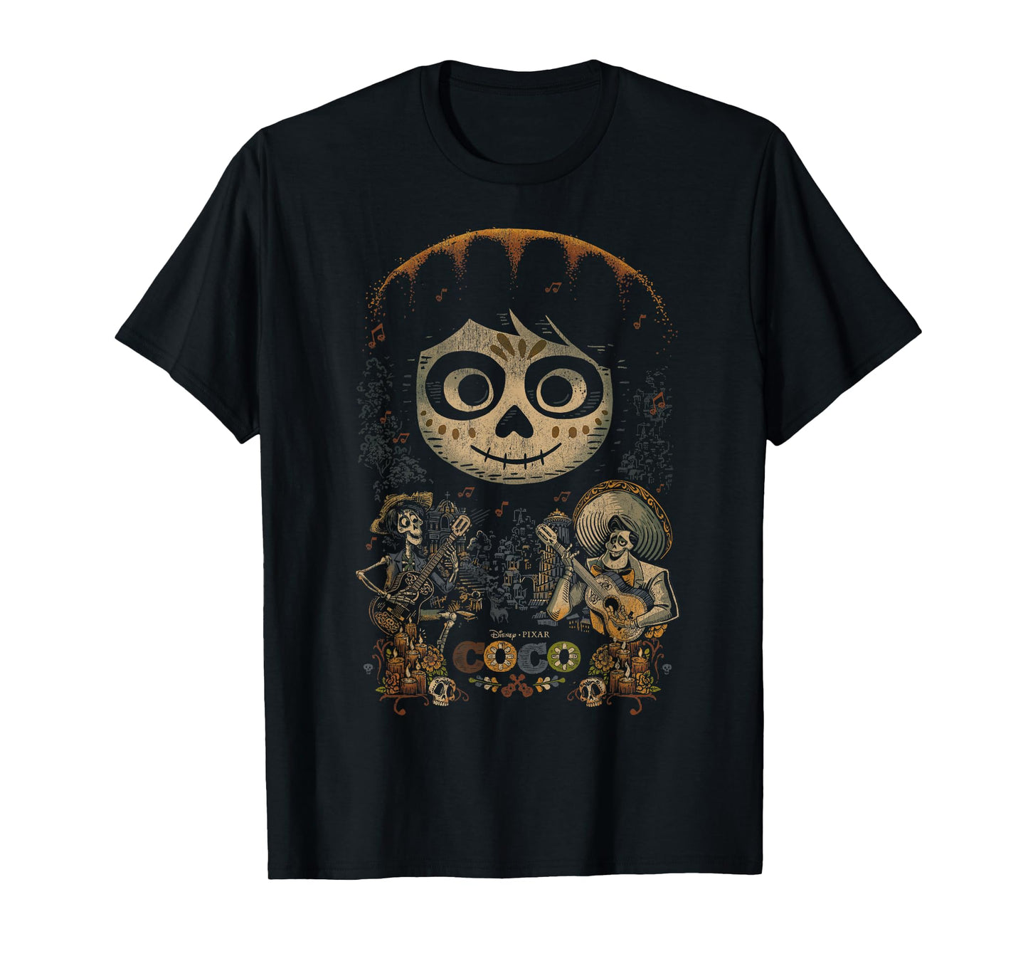 Disney Pixar Coco Miguel & Musical Scene Graphic T-Shirt T-Shirt