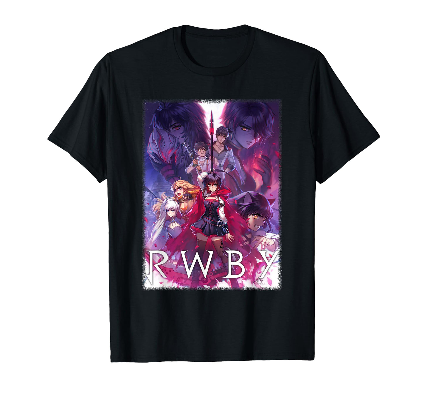 RWBY Colorful Show Poster Anime Cartoon T-Shirt