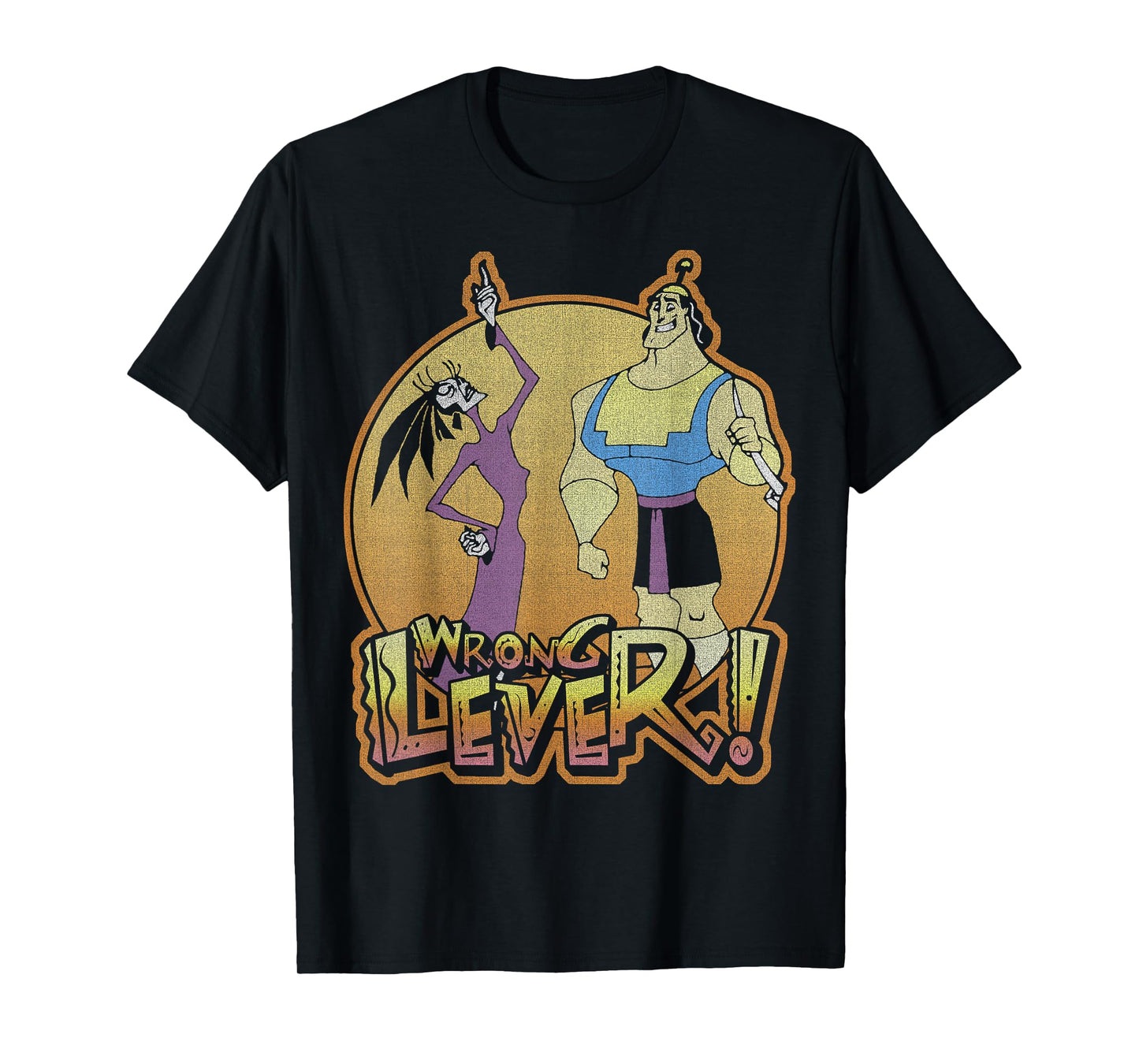 Disney Emperors New Groove Kronk and ESMA Wrong Lever T-Shirt