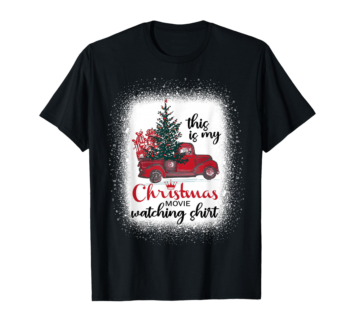 This is My Christmas Movie Watching Shirt Vintage Red Truck T-Shirt