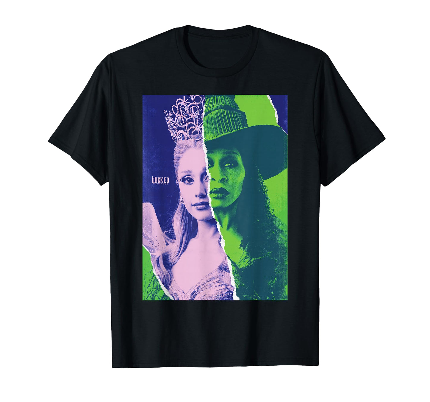 Wicked: for Good Glinda and Elphaba Split Portrait T-Shirt