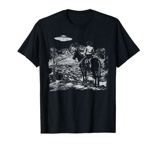 Cowboy UFO Howdy Partner Cowgirl Western Country T-Shirt