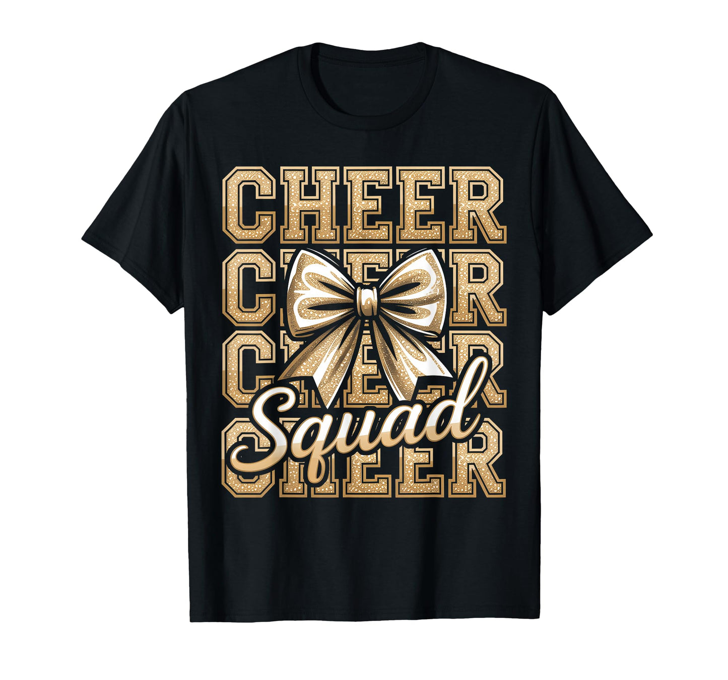 Cheer Squad Gold Funny Sport Cheerleader Cheerleading Team T-Shirt