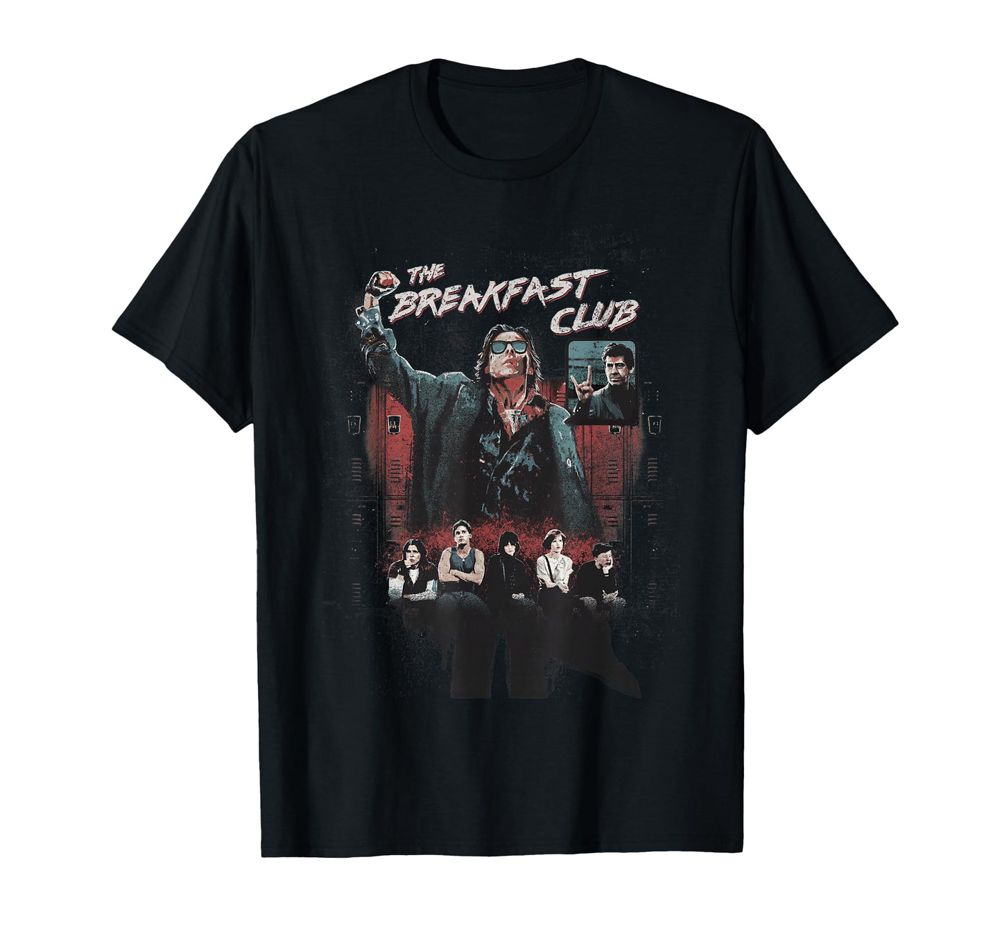 Breakfast Club Vintage Main Cast Logo Graphic T-Shirt T-Shirt