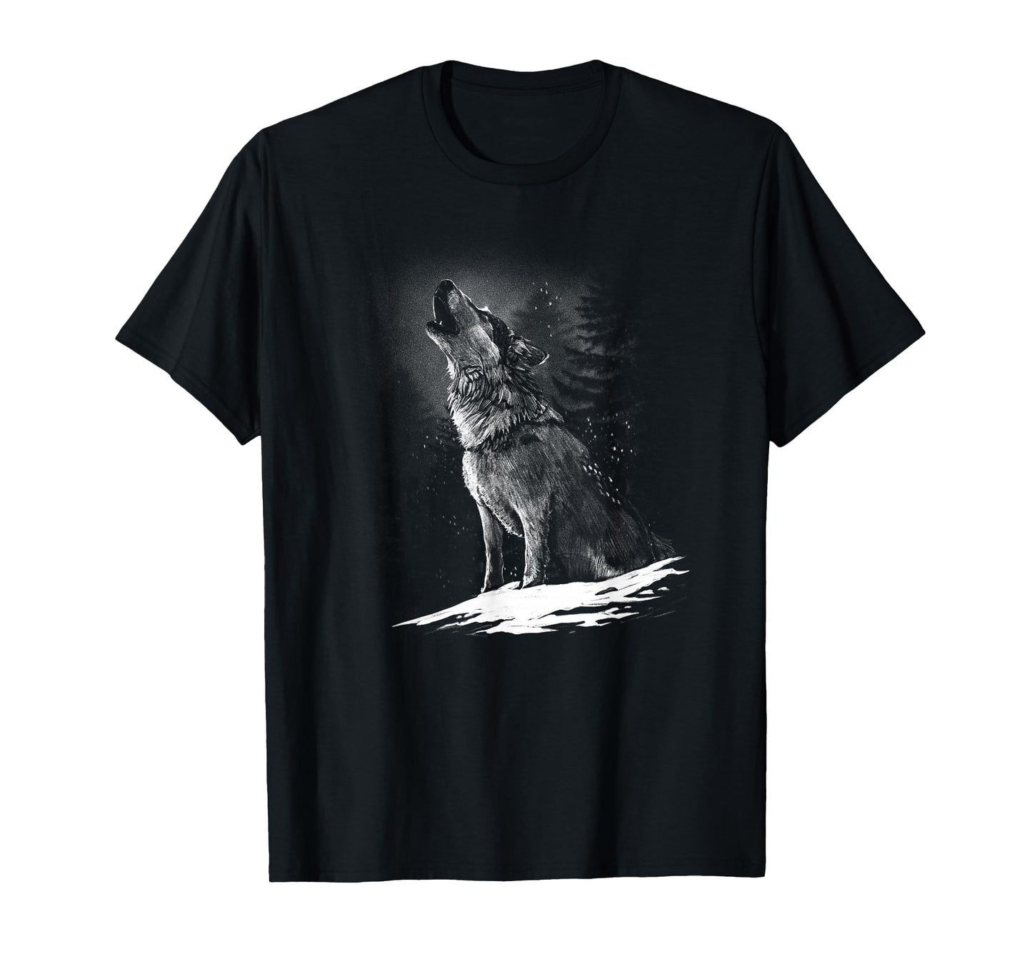 Wolves Animal Motif Predators Forest Howling Wolf T-Shirt