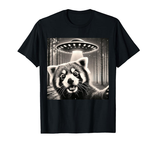 Funny Red Panda Selfie UFOs T-Shirt
