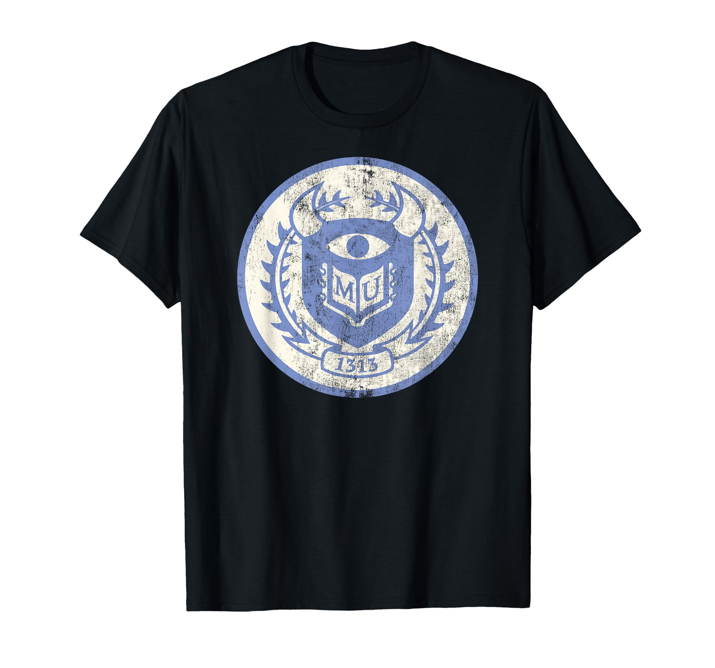 Disney Pixar Monsters University MU Vintage Emblem Logo T-Shirt