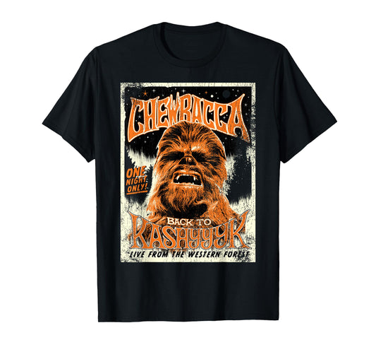Star Wars Chewbacca Vintage Concert Back To Kashyyyk Poster T-Shirt