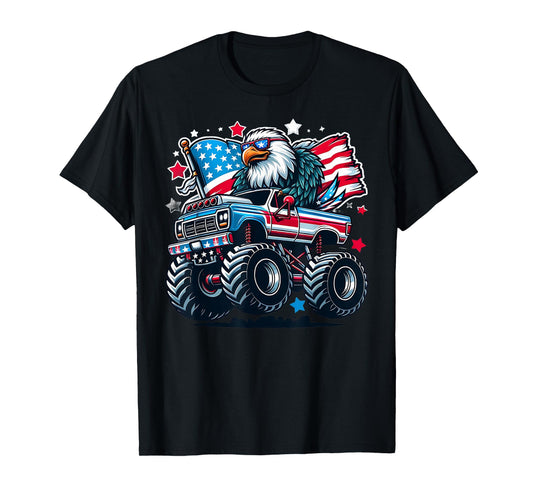 4th of July Patriotic American Flag Eagle USA Red White Blue T-Shirt