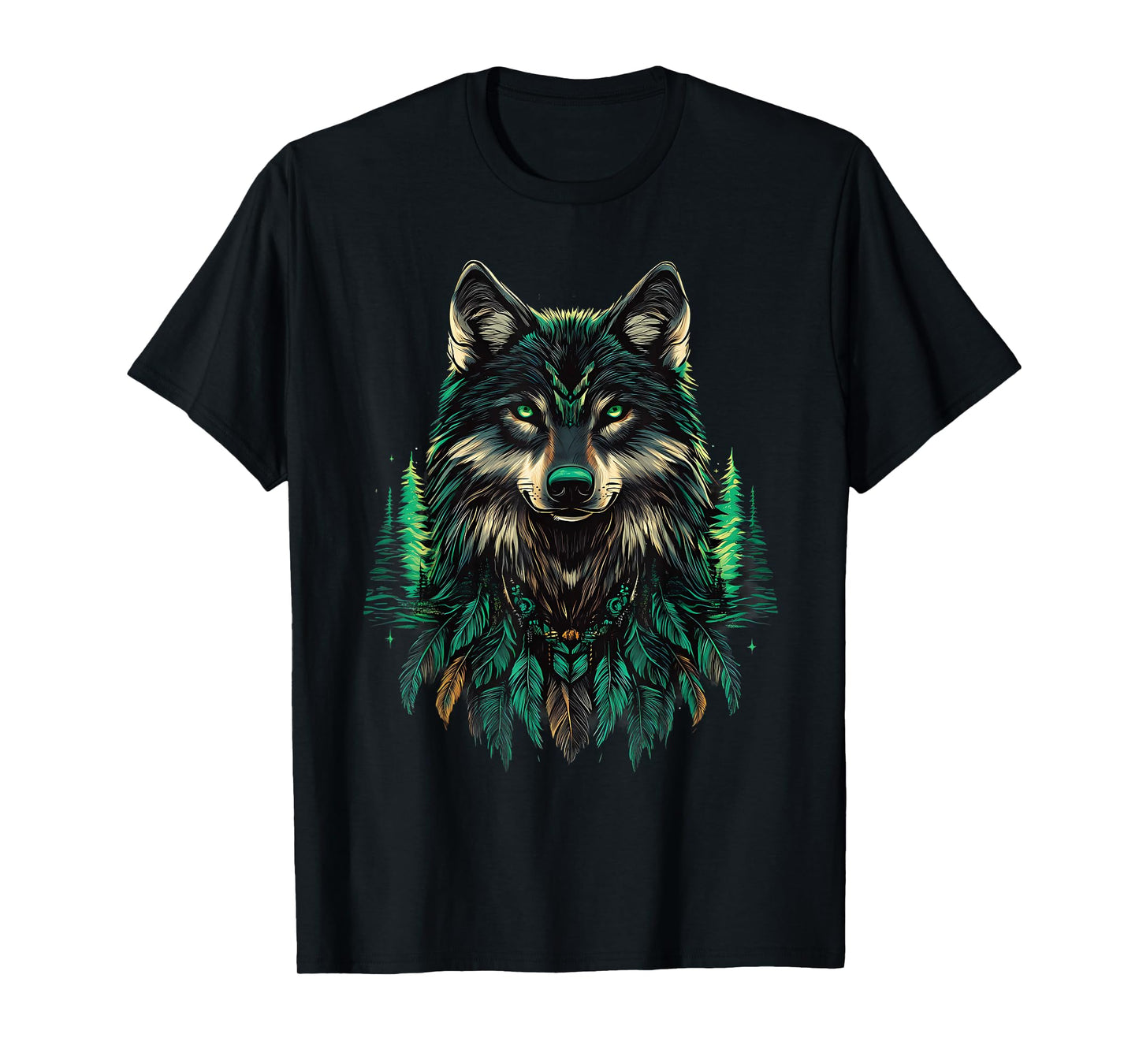 Native American Wolf Indian Chief Native American Pride T-Shirt