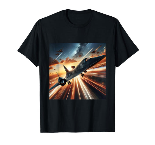 SR 71 Blackbird Fighter Jet Military Aircraft T-Shirt