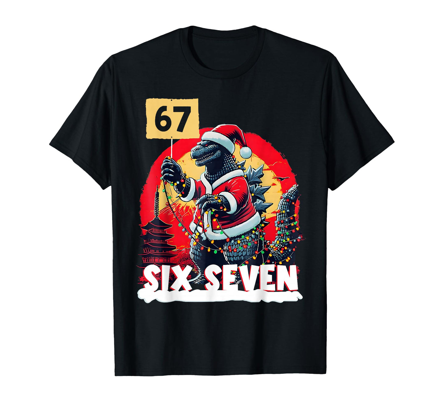 Kaiju Christmas 67 Santazilla Japanese Monster Dinosaur T-Shirt