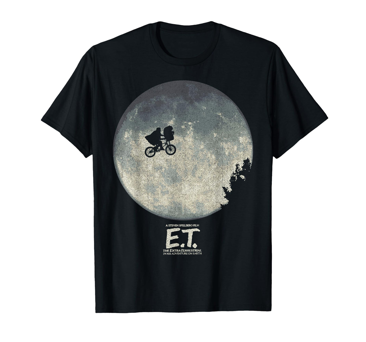 E.T. Infamous Flying Bike Scene Silhouette Logo T-Shirt