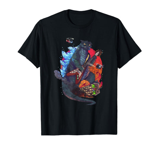 Guitarzilla - Funny Monster Playing Guitar T-Shirt