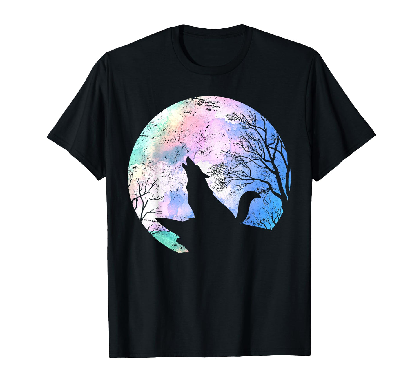 Forest Animal Wolf Predator Gift Wildlife Full Moon Wolf T-Shirt