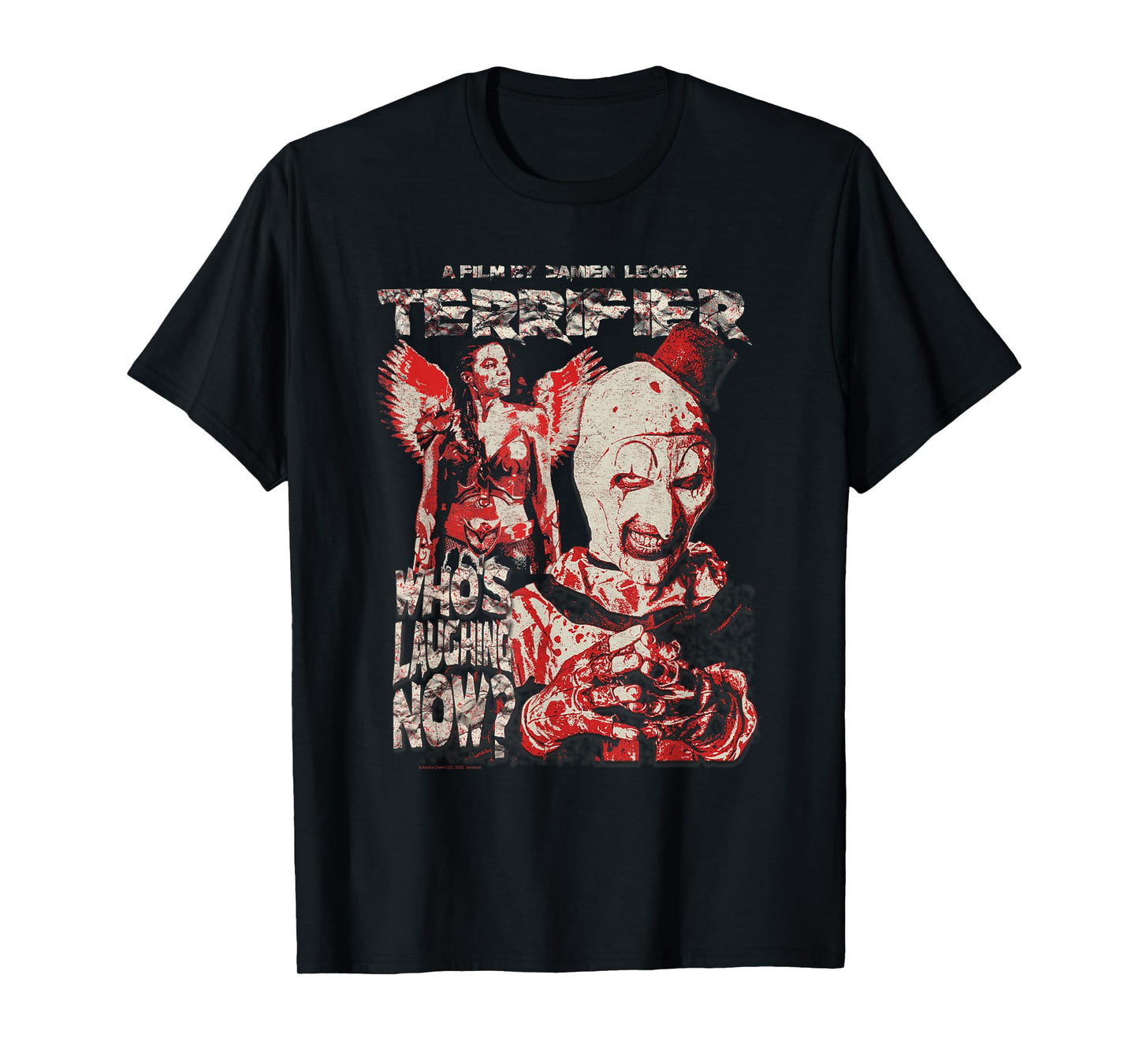 Terrifier Who's Laughing Now Grunge Poster Horror Movie T-Shirt