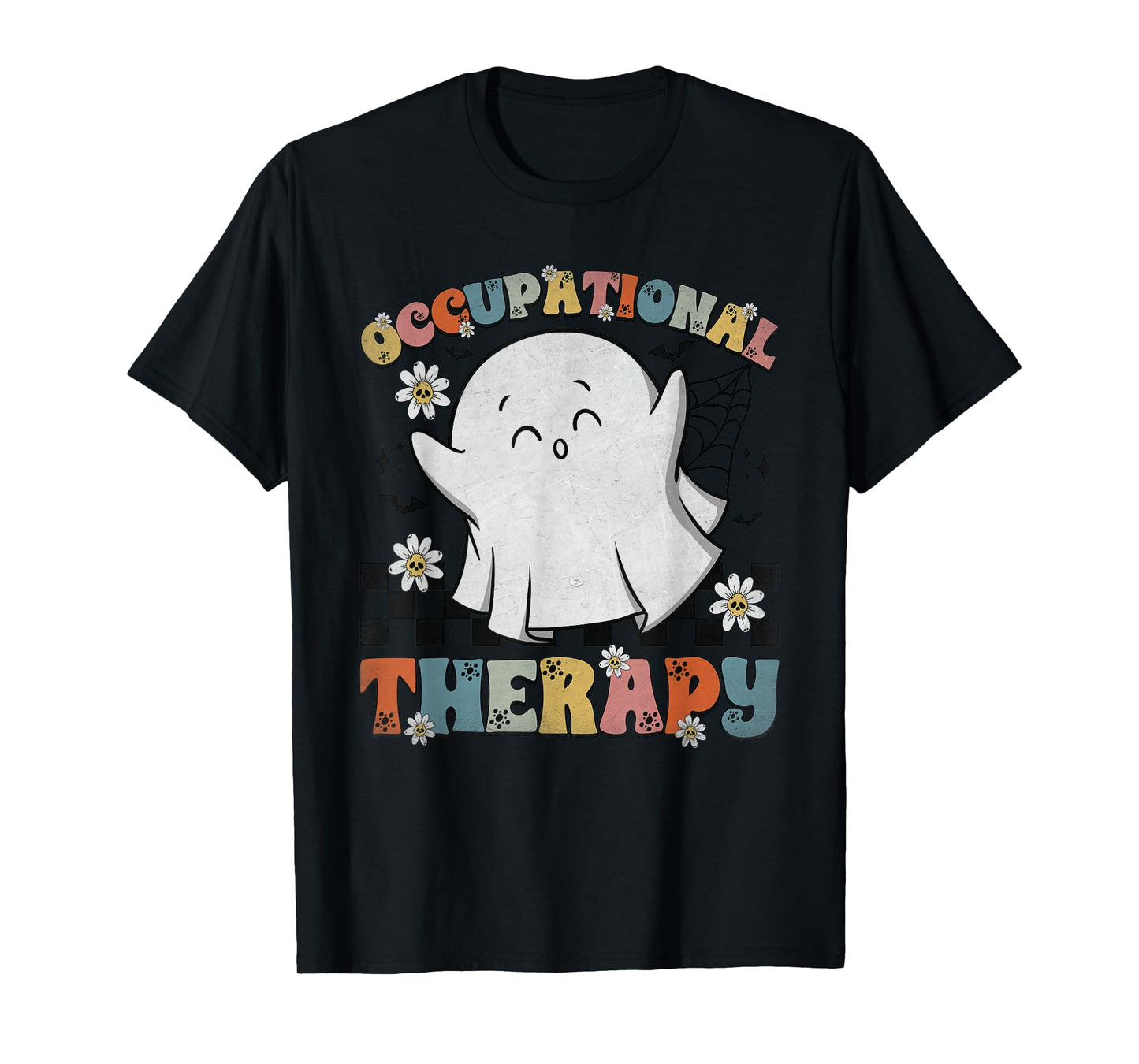 OT Occupational Therapy Halloween Retro Ghost OT Halloween T-Shirt