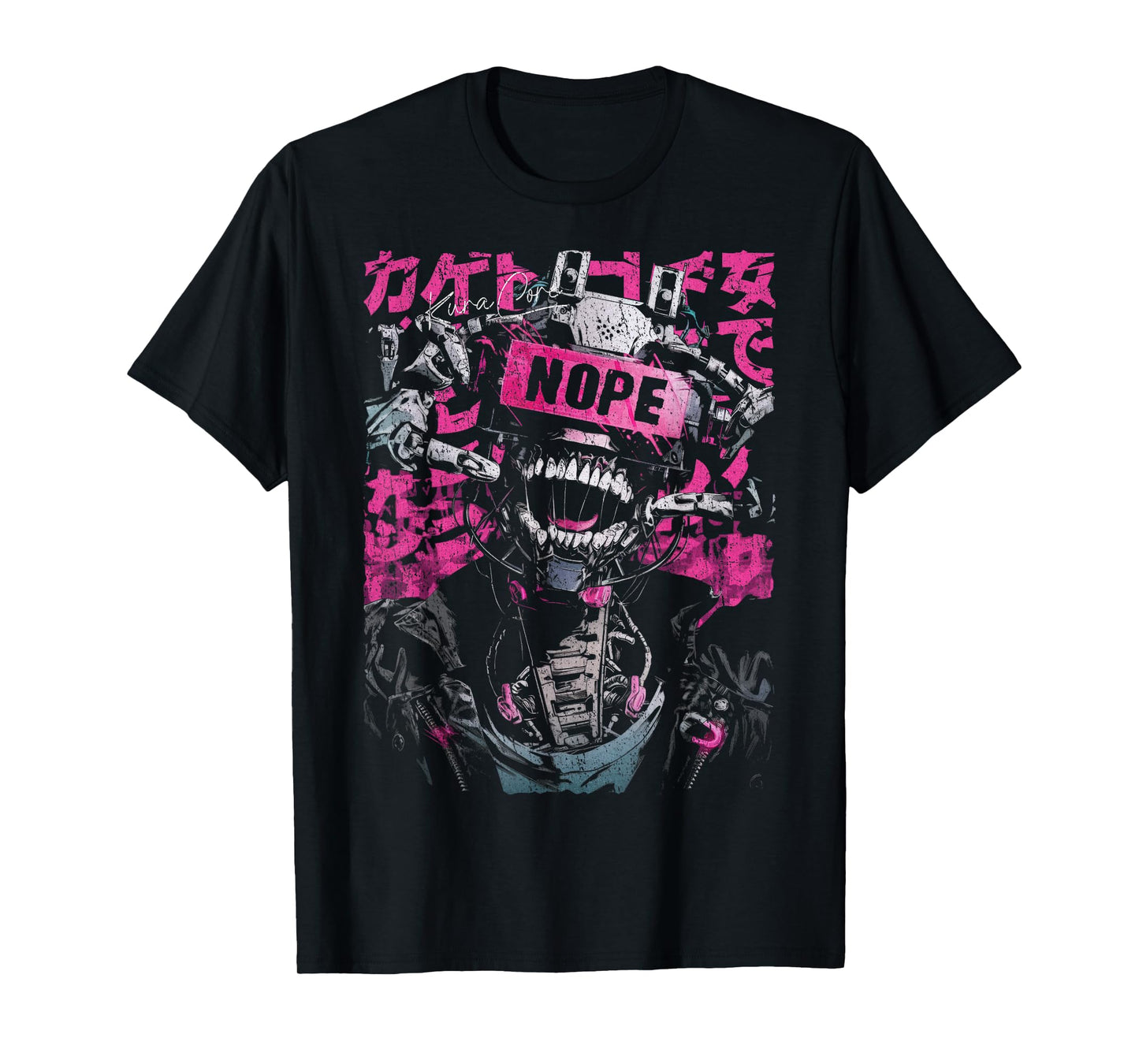 Japanese Streetwear Robot Cyberpunk Y2K Techwear Manga Anime T-Shirt