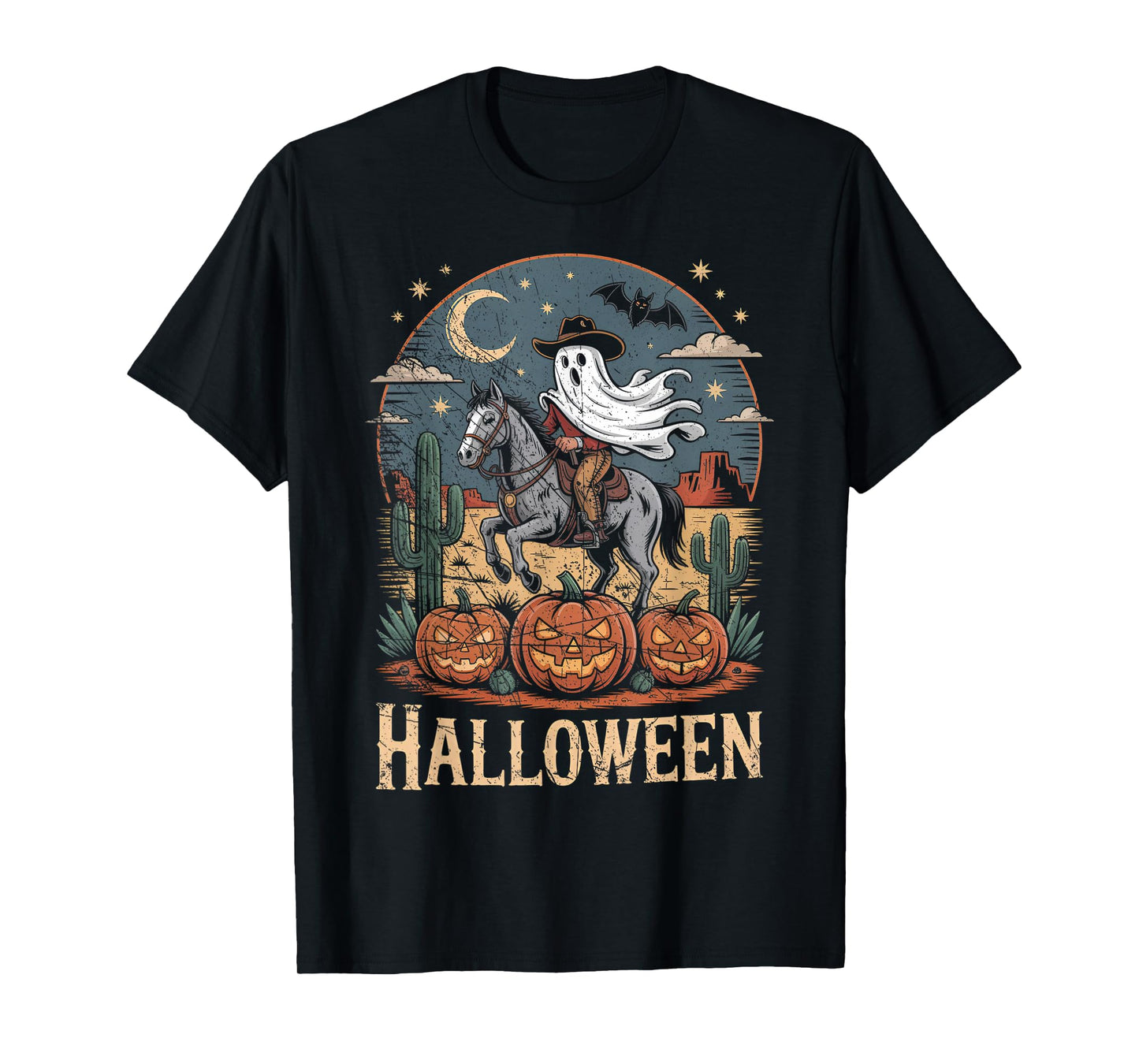 Ghost Riding Horse Halloween Season T-Shirt