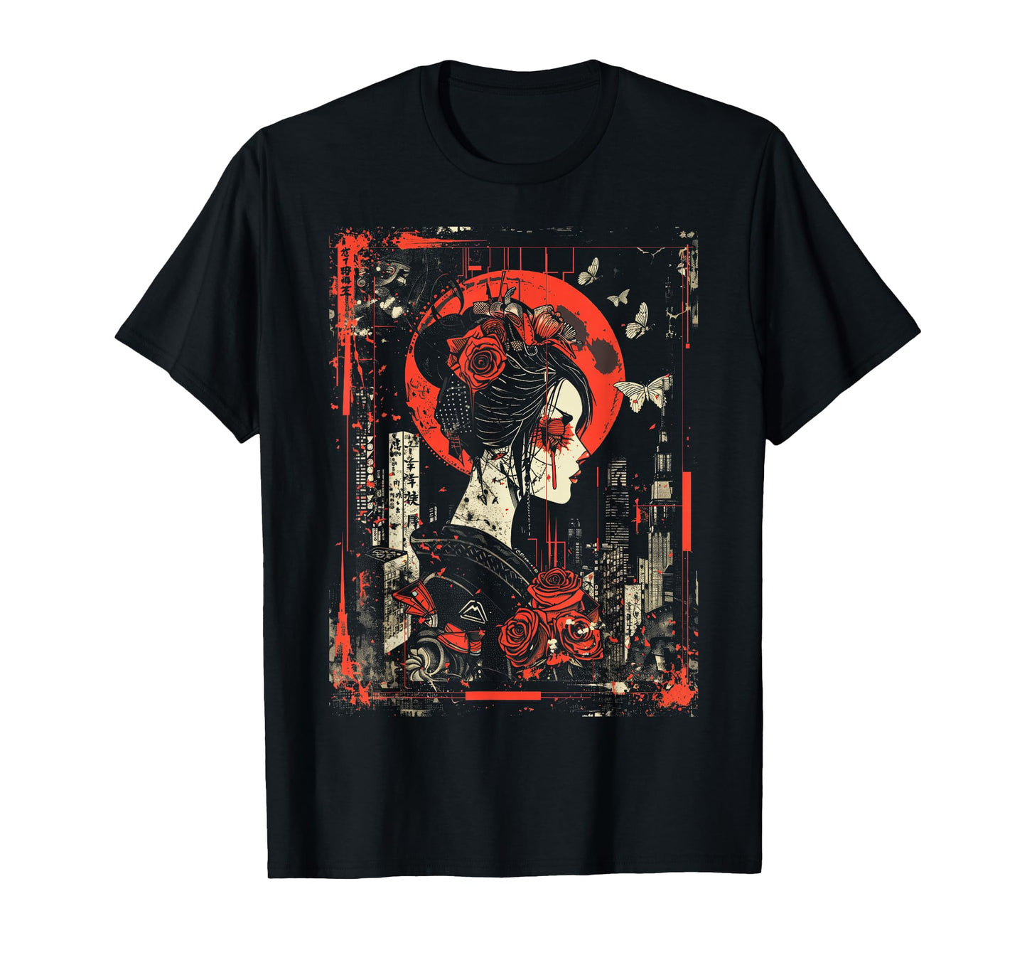 Anime Japanese Goth Cyberpunk City Demon T-Shirt