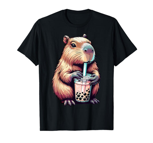 Capybara Bubble Tea Boba Tea Anime Capybara T-Shirt