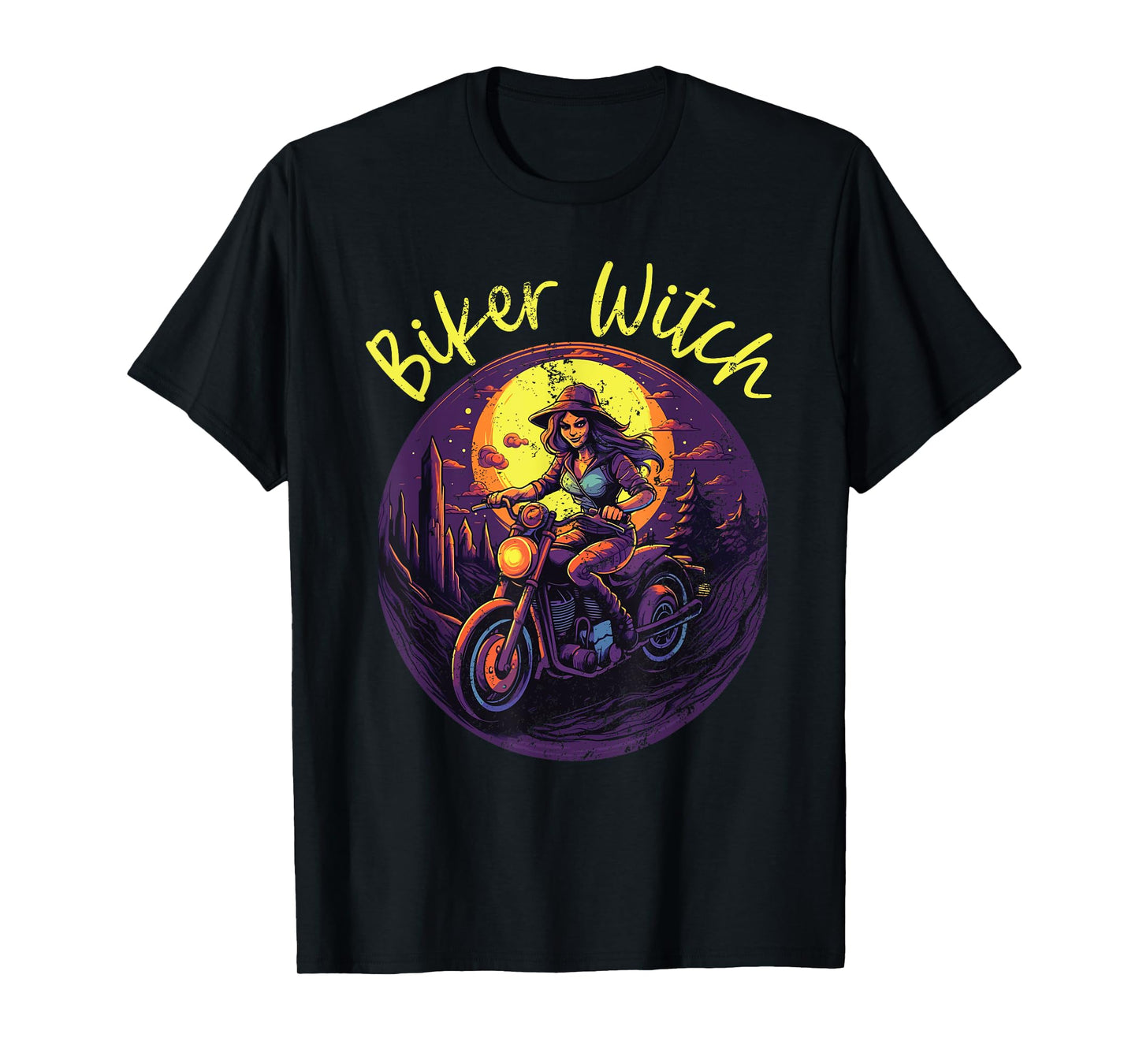 Biker Halloween Scary Trick Or Treat Spooky Motorcycle T-Shirt