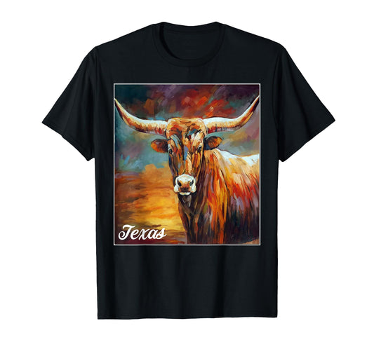 Longhorn Cow Shirts - Longhorn Cattle Gifts - Texas Cattle T-Shirt