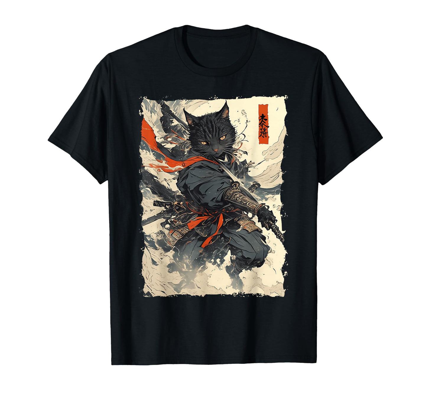 Samurai Cat - Japan Warrior Katana Power T-Shirt