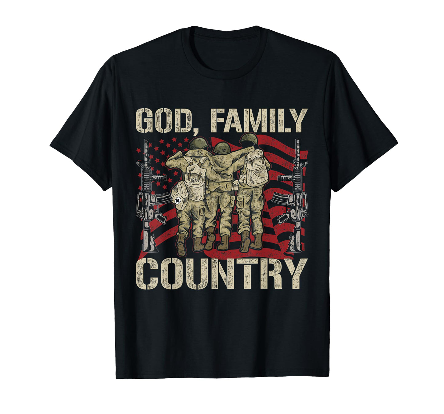 Mens United States American Pride Proud Veteran Soldier Army T-Shirt