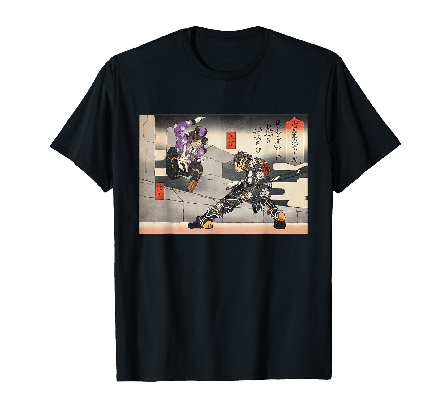 PSO2 Ash vs. Doudou Ukiyo-e Style T-Shirt T-Shirt