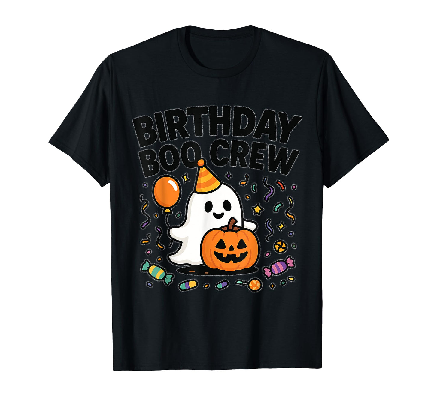 Birthday Boo Crew Halloween Ghost Birthday T-Shirt