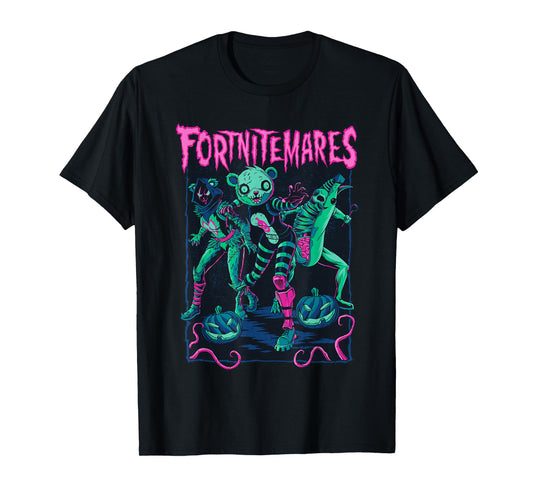 Fortnite Halloween Fortnitemares Retro Creepy Group Poster T-Shirt
