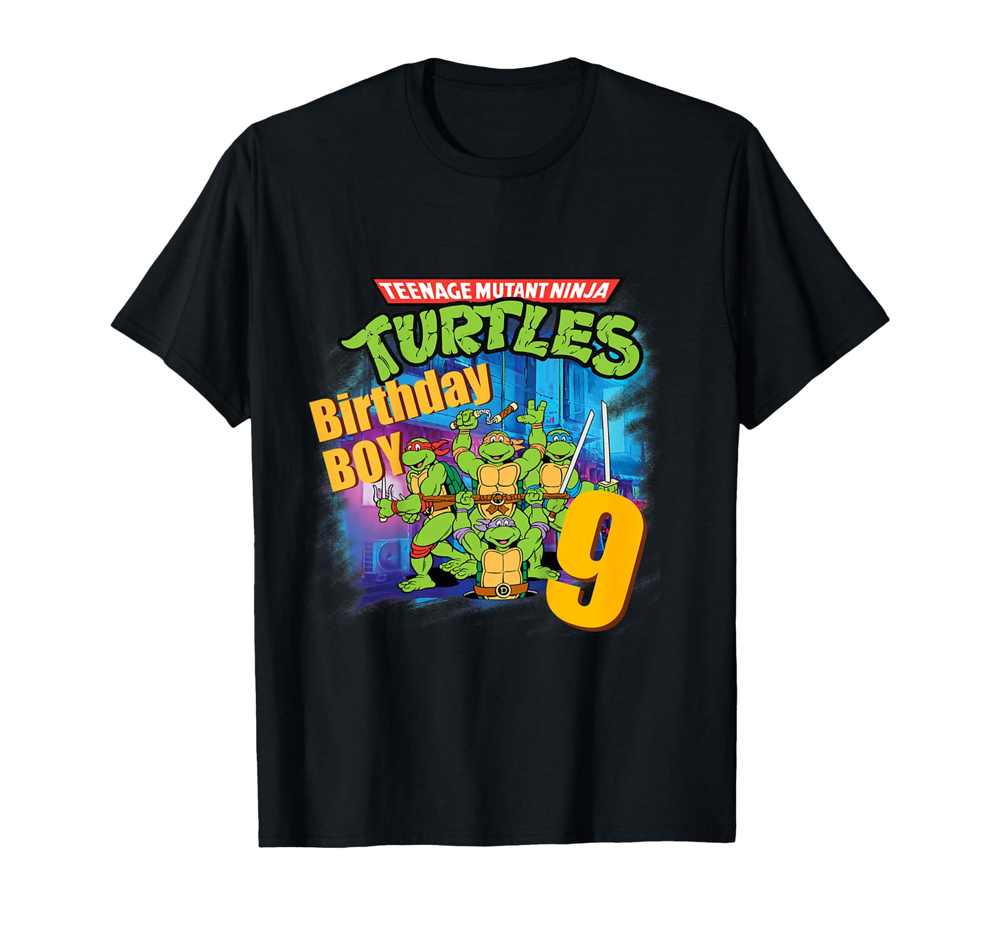 Mademark x Teenage Mutant Ninja Turtles - Kids Original Teenage Mutant Ninja Turtles Classic 9th Birthday T-Shirt