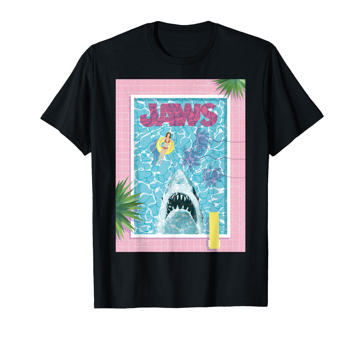Jaws 50th Anniversary Poster Pool Front & Back T-Shirt