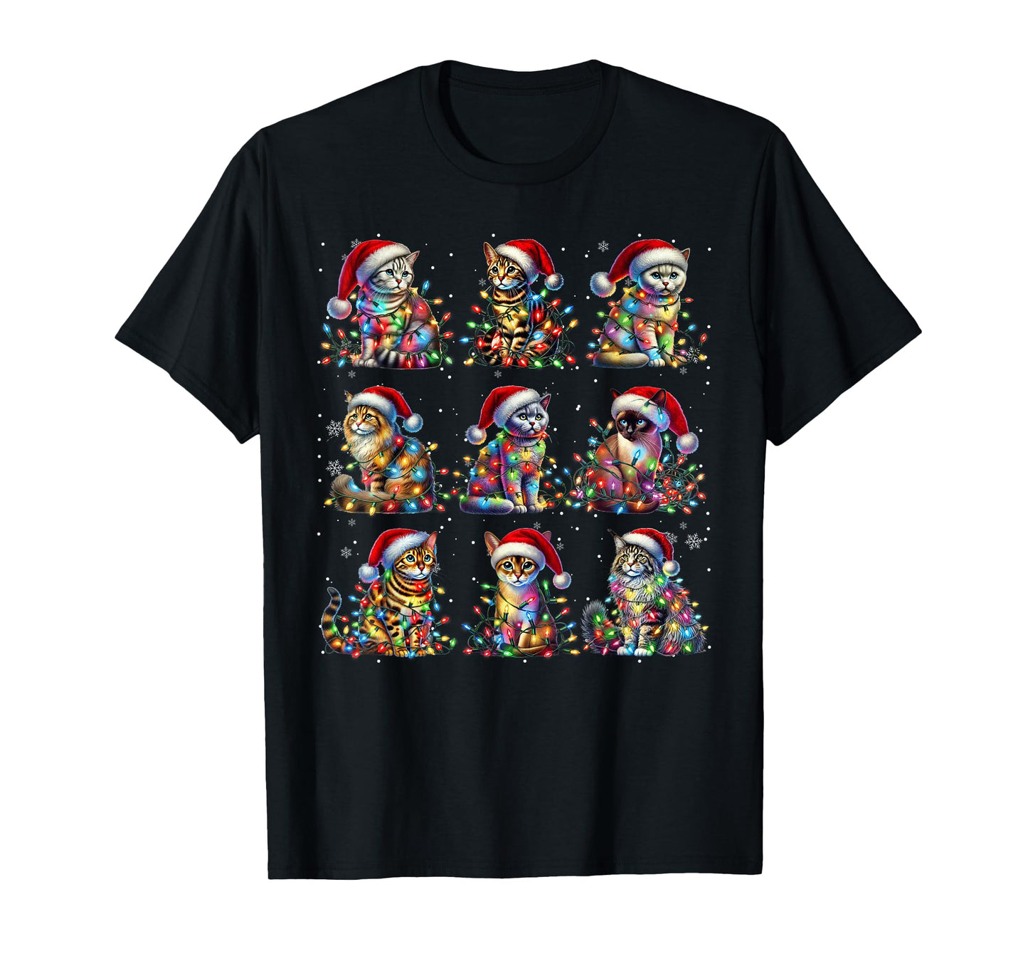 Vintage Cats Kittens Merry Christmas Pajama Xmas Squad Kids T-Shirt