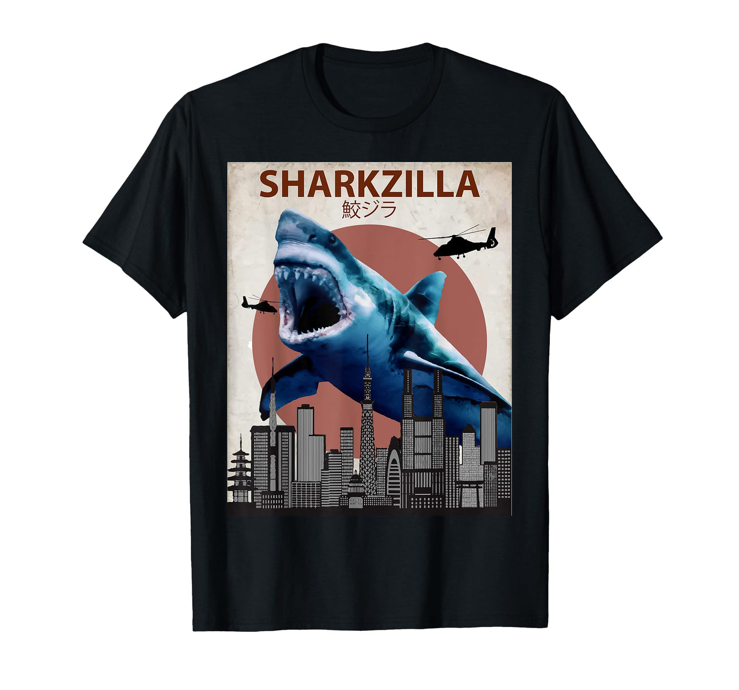 Sharkzilla Funny Shark T-Shirt | Shark Lovers Gift T-Shirt