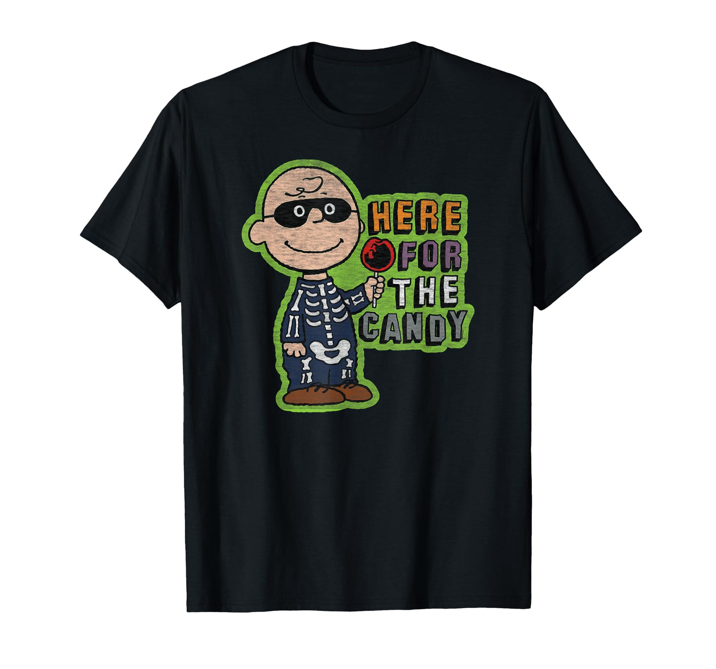 Peanuts - Charlie Brown Halloween Skeleton Candy T-Shirt