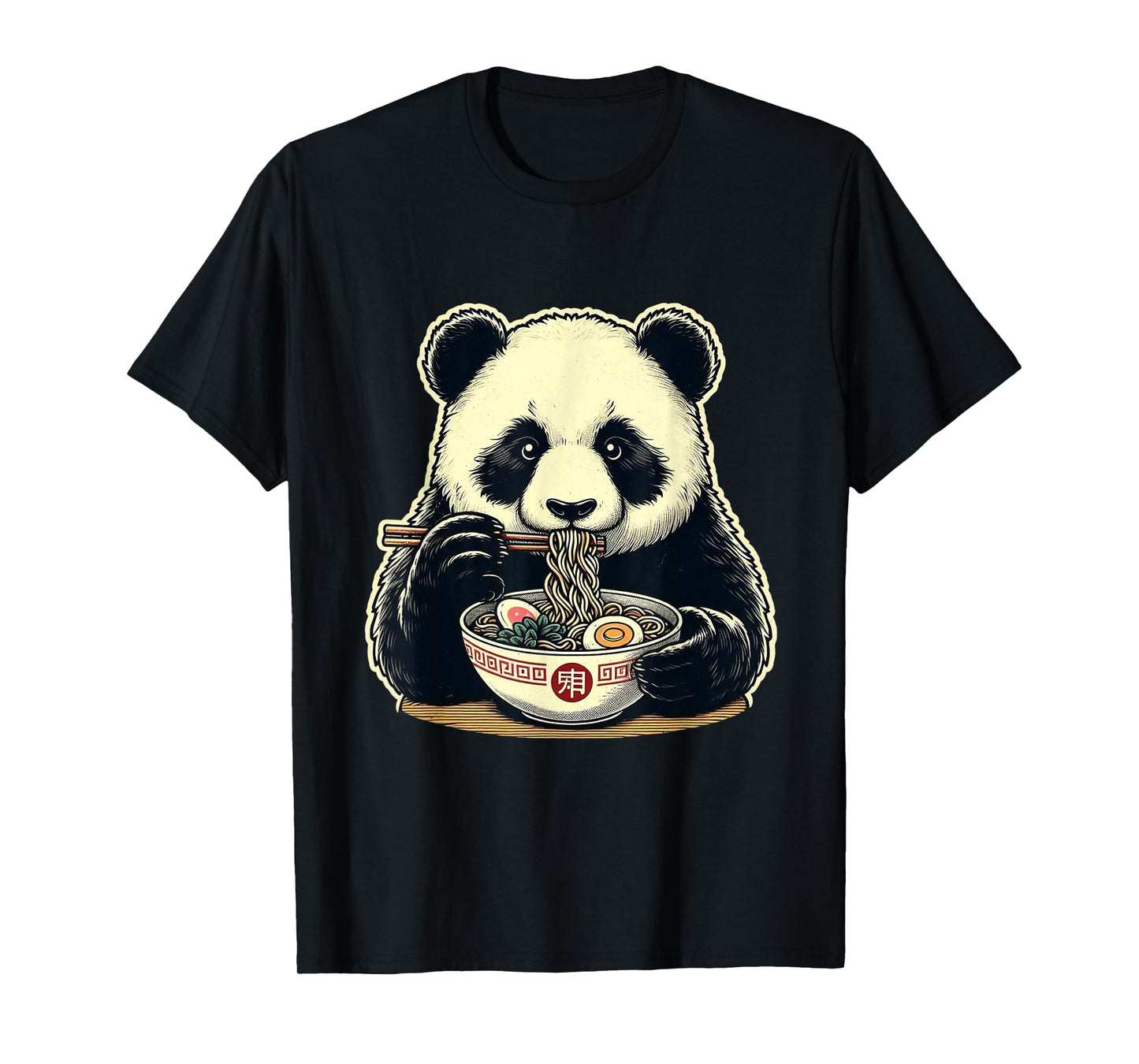 Panda Ramen Kawaii Neko Japanese Noodles Aesthetic T-Shirt