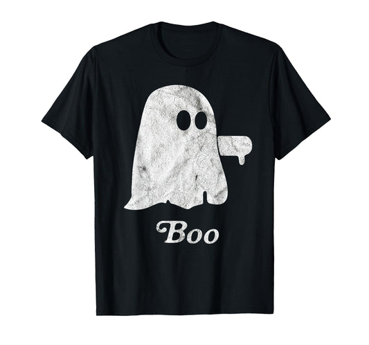 Boo Ghost Disapproval Ghost Halloween Funny Lazy Costume T-Shirt