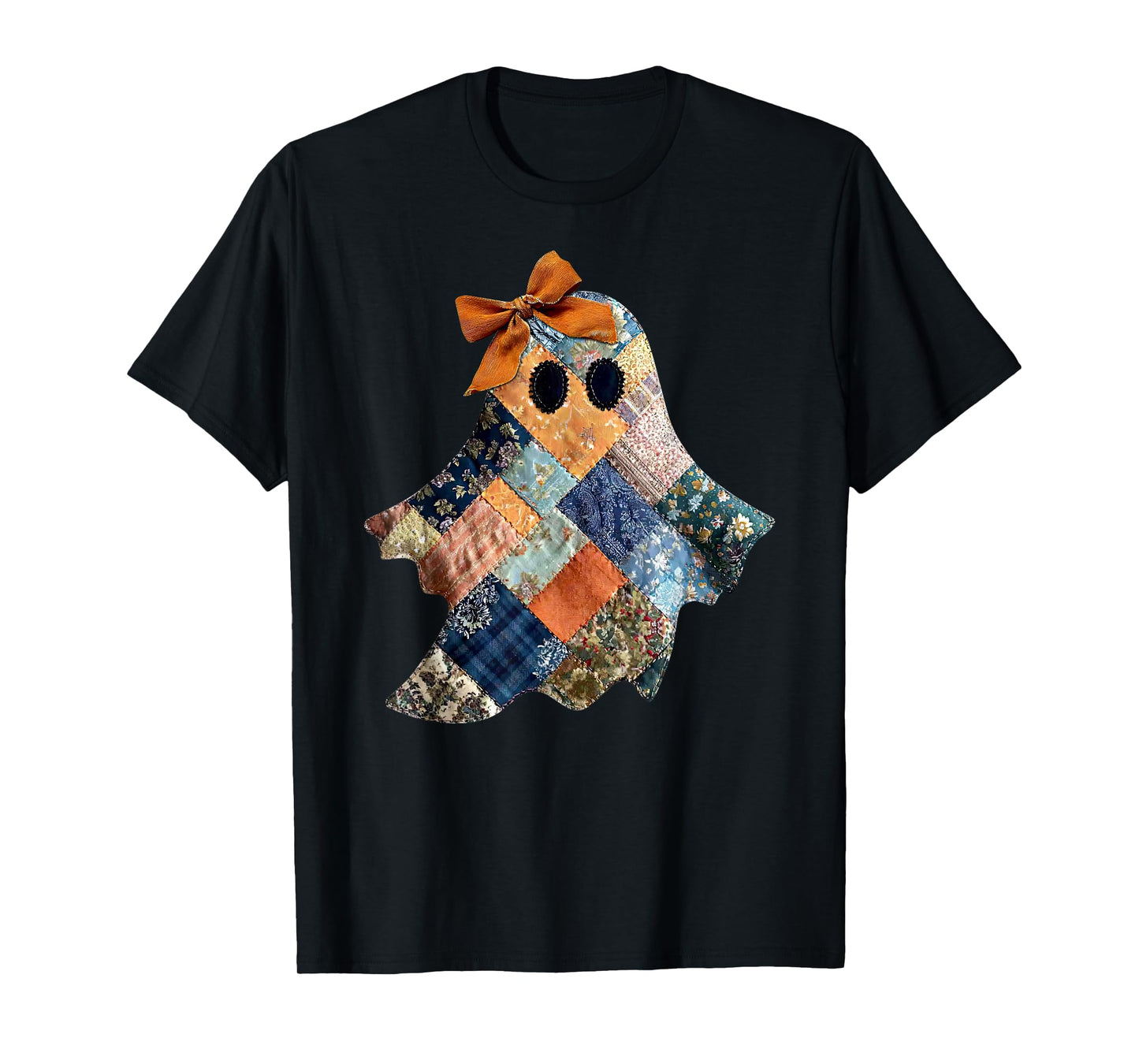 Patchwork Quilter Fall Ghost Bow Quilt Block Autumn Quilting T-Shirt