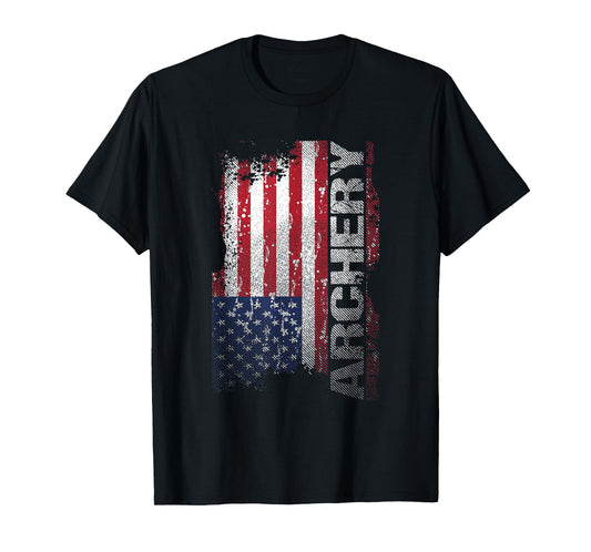 Archery USA Flag T-Shirt for Women Kids Men