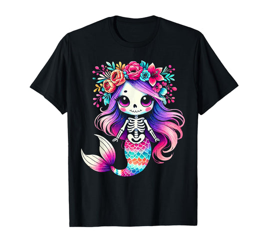 Zombie Mermaid Halloween Costume Spooky Trick Or Treat T-Shirt