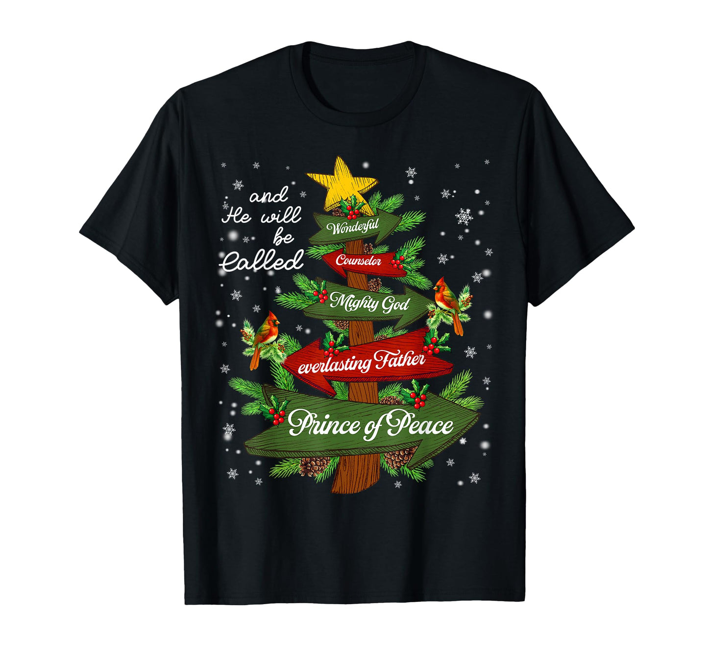 Christian Jesus Christmas Tree Pajamas Xmas Men Women T-Shirt